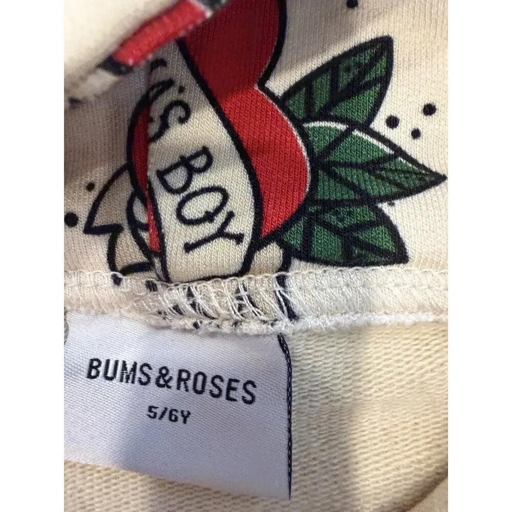 Bums And Roses Mama's Boy 2 Piece Hoodie Jogger Set 5/6 NEW